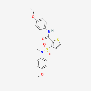 molecular formula C22H24N2O5S2 B2469229 N-(4-乙氧基苯基)-3-[(4-乙氧基苯基)(甲基)磺酰基]噻吩-2-甲酰胺 CAS No. 1251671-60-9