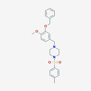 1-[3-(Benzyloxy)-4-methoxybenzyl]-4-[(4-methylphenyl)sulfonyl]piperazine