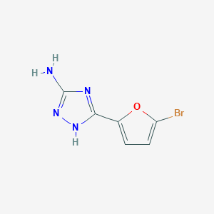 molecular formula C6H5BrN4O B2469243 5-(5-Bromo-2-furyl)-1H-1,2,4-triazol-3-amine CAS No. 1016534-75-0