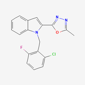 1-(2-chloro-6-fluorobenzyl)-2-(5-methyl-1,3,4-oxadiazol-2-yl)-1H-indole