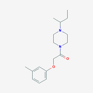 molecular formula C17H26N2O2 B246925 1-Sec-butyl-4-[(3-methylphenoxy)acetyl]piperazine 