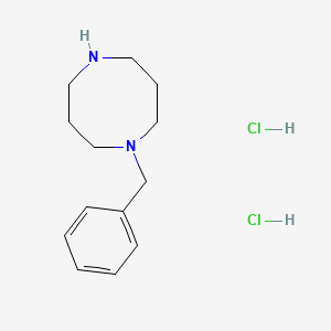 molecular formula C13H22Cl2N2 B2469257 1-Benzyl-1,5-diazocane dihydrochloride CAS No. 2219374-05-5