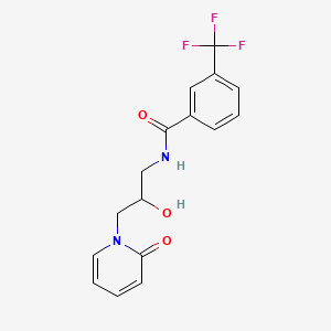 N-(2-hydroxy-3-(2-oxopyridin-1(2H)-yl)propyl)-3-(trifluoromethyl)benzamide