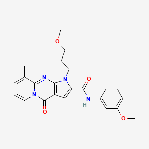 molecular formula C23H24N4O4 B2469270 N-(3-methoxyphenyl)-1-(3-methoxypropyl)-9-methyl-4-oxo-1,4-dihydropyrido[1,2-a]pyrrolo[2,3-d]pyrimidine-2-carboxamide CAS No. 900893-14-3