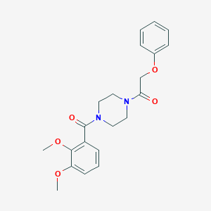 molecular formula C21H24N2O5 B246928 1-(2,3-Dimethoxybenzoyl)-4-(phenoxyacetyl)piperazine 