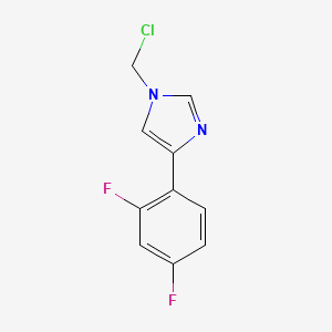 molecular formula C10H7ClF2N2 B2469282 1-(Chloromethyl)-4-(2,4-difluorophenyl)imidazole CAS No. 1260836-32-5