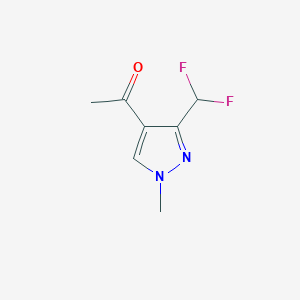 molecular formula C7H8F2N2O B2469286 1-(3-(二氟甲基)-1-甲基-1H-吡唑-4-基)乙酮 CAS No. 1814920-62-1