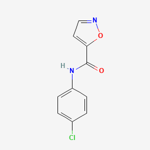 molecular formula C10H7ClN2O2 B2469290 N-(4-chlorophenyl)-1,2-oxazole-5-carboxamide CAS No. 883061-24-3
