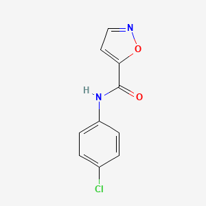 molecular formula C10H7ClN2O2 B2469290 N-(4-氯苯基)-1,2-噁唑-5-甲酰胺 CAS No. 883061-24-3