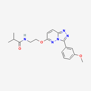 molecular formula C18H21N5O3 B2469294 N-(2-((3-(3-methoxyphenyl)-[1,2,4]triazolo[4,3-b]pyridazin-6-yl)oxy)ethyl)isobutyramide CAS No. 1021125-32-5