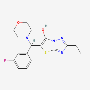 molecular formula C17H19FN4O2S B2469299 2-乙基-5-((3-氟苯基)(吗啉基)甲基)噻唑并[3,2-b][1,2,4]三唑-6-醇 CAS No. 898346-22-0