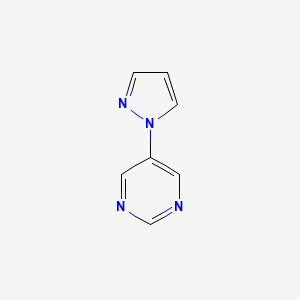 molecular formula C7H6N4 B2469313 5-(1H-pyrazol-1-yl)pyrimidine CAS No. 934838-93-4