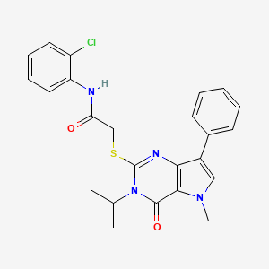N-(2-chlorophenyl)-2-((3-isopropyl-5-methyl-4-oxo-7-phenyl-4,5-dihydro-3H-pyrrolo[3,2-d]pyrimidin-2-yl)thio)acetamide