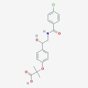 molecular formula C19H20ClNO5 B2469324 羟基贝扎纤维酸 CAS No. 72156-76-4