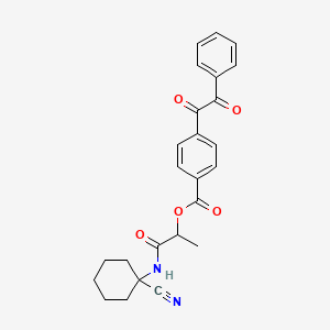 molecular formula C25H24N2O5 B2469347 [1-[(1-Cyanocyclohexyl)amino]-1-oxopropan-2-yl] 4-(2-oxo-2-phenylacetyl)benzoate CAS No. 878086-67-0