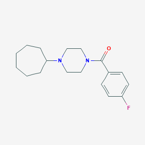 molecular formula C18H25FN2O B246935 1-Cycloheptyl-4-(4-fluorobenzoyl)piperazine 