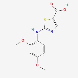 molecular formula C12H12N2O4S B2469371 2-[(2,4-Dimethoxyphenyl)amino]-1,3-thiazole-5-carboxylic acid CAS No. 1510315-93-1