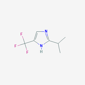 molecular formula C7H9F3N2 B2469379 2-异丙基-5-(三氟甲基)-1H-咪唑 CAS No. 33468-89-2