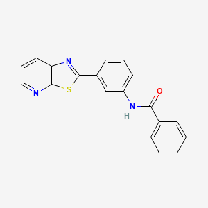 molecular formula C19H13N3OS B2469385 N-(3-(thiazolo[5,4-b]pyridin-2-yl)phenyl)benzamide CAS No. 863592-50-1