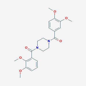 molecular formula C22H26N2O6 B246939 1-(2,3-Dimethoxybenzoyl)-4-(3,4-dimethoxybenzoyl)piperazine 