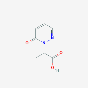 molecular formula C7H8N2O3 B2469393 2-(6-oxopyridazin-1(6H)-yl)propanoic acid CAS No. 1083299-24-4