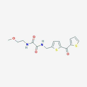 molecular formula C15H16N2O4S2 B2469397 N1-(2-methoxyethyl)-N2-((5-(thiophene-2-carbonyl)thiophen-2-yl)methyl)oxalamide CAS No. 1797299-04-7