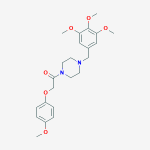 molecular formula C23H30N2O6 B246941 1-[(4-Methoxyphenoxy)acetyl]-4-(3,4,5-trimethoxybenzyl)piperazine 