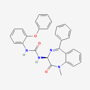 1-(1-methyl-2-oxo-5-phenyl-2,3-dihydro-1H-1,4-diazepin-3-yl)-3-(2-phenoxyphenyl)urea