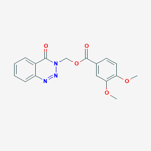 molecular formula C17H15N3O5 B2469416 (4-氧代-1,2,3-苯并三嗪-3-基)甲基 3,4-二甲氧基苯甲酸酯 CAS No. 454190-79-5