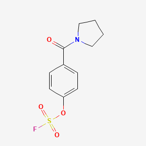 molecular formula C11H12FNO4S B2469419 1-(4-Fluorosulfonyloxybenzoyl)pyrrolidine CAS No. 2409131-82-2