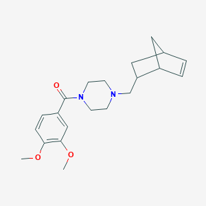 molecular formula C21H28N2O3 B246942 (4-Bicyclo[2.2.1]hept-5-en-2-ylmethylpiperazin-1-yl)-(3,4-dimethoxyphenyl)methanone 