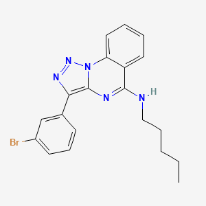 molecular formula C20H20BrN5 B2469426 3-(3-溴苯基)-N-戊基-[1,2,3]三唑并[1,5-a]喹唑啉-5-胺 CAS No. 866870-56-6