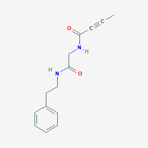 molecular formula C14H16N2O2 B2469429 N-[2-Oxo-2-(2-phenylethylamino)ethyl]but-2-ynamide CAS No. 2411244-15-8