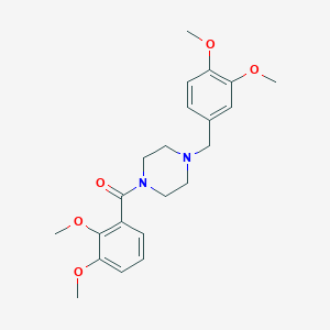 molecular formula C22H28N2O5 B246943 1-(2,3-Dimethoxybenzoyl)-4-(3,4-dimethoxybenzyl)piperazine 