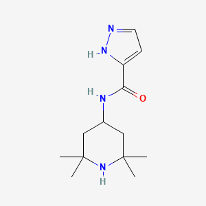 molecular formula C13H22N4O B2469431 N-(2,2,6,6-tetramethylpiperidin-4-yl)-1H-pyrazole-3-carboxamide CAS No. 442659-34-9