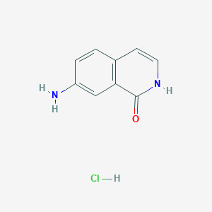 molecular formula C9H9ClN2O B2469436 盐酸7-氨基-1,2-二氢异喹啉-1-酮 CAS No. 1909309-90-5