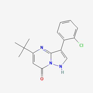 molecular formula C16H16ClN3O B2469438 5-叔丁基-3-(2-氯苯基)吡唑并[1,5-a]嘧啶-7-醇 CAS No. 902047-53-4