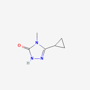 molecular formula C6H9N3O B2469440 3-cyclopropyl-4-methyl-4,5-dihydro-1H-1,2,4-triazol-5-one CAS No. 135301-77-8
