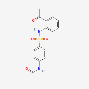 molecular formula C16H16N2O4S B2469441 N-{4-[(2-acetylanilino)sulfonyl]phenyl}acetamide CAS No. 294885-61-3