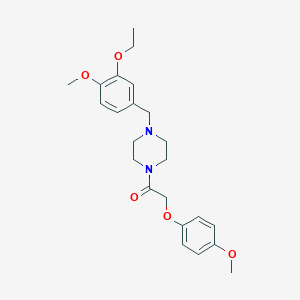 1-(3-Ethoxy-4-methoxybenzyl)-4-[(4-methoxyphenoxy)acetyl]piperazine