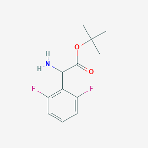 molecular formula C12H15F2NO2 B2469452 Tert-butyl 2-amino-2-(2,6-difluorophenyl)acetate CAS No. 2248265-96-3