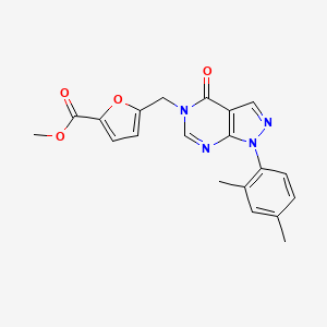 molecular formula C20H18N4O4 B2469466 5-[[1-(2,4-二甲苯基)-4-氧代吡唑并[3,4-d]嘧啶-5-基]甲基]呋喃-2-羧酸甲酯 CAS No. 895003-07-3