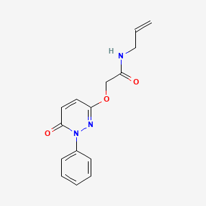 molecular formula C15H15N3O3 B2469476 N-allyl-2-[(6-oxo-1-phenyl-1,6-dihydro-3-pyridazinyl)oxy]acetamide CAS No. 439111-73-6