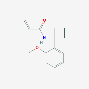 molecular formula C14H17NO2 B2469481 N-[1-(2-Methoxyphenyl)cyclobutyl]prop-2-enamide CAS No. 2411279-47-3