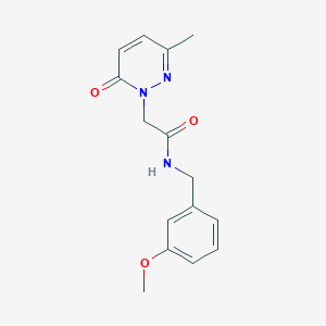molecular formula C15H17N3O3 B2469491 N-(3-methoxybenzyl)-2-(3-methyl-6-oxopyridazin-1(6H)-yl)acetamide CAS No. 1235000-13-1
