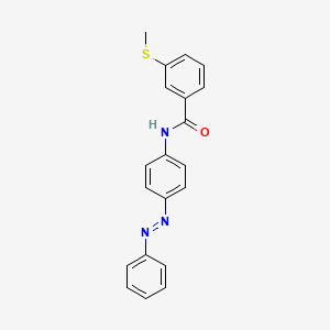3-methylsulfanyl-N-(4-phenyldiazenylphenyl)benzamide