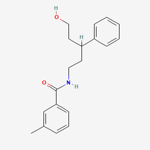 molecular formula C19H23NO2 B2469499 N-(5-羟基-3-苯基戊基)-3-甲基苯甲酰胺 CAS No. 1798540-53-0