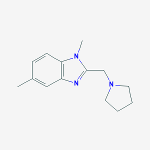 molecular formula C14H19N3 B246950 1,5-dimethyl-2-(1-pyrrolidinylmethyl)-1H-benzimidazole 