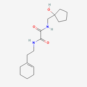 molecular formula C16H26N2O3 B2469502 N1-(2-(环己-1-烯-1-基)乙基)-N2-((1-羟基环戊基)甲基)草酰胺 CAS No. 1219905-43-7