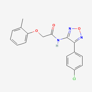 N-[4-(4-chlorophenyl)-1,2,5-oxadiazol-3-yl]-2-(2-methylphenoxy)acetamide